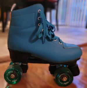Blue skate that was the first pair owned by author